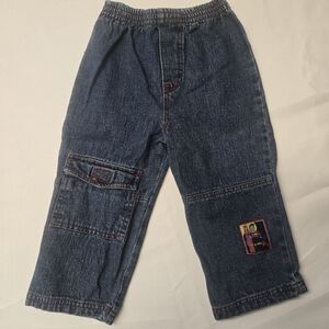 Superman DC Toddler Infant 12m Boys Denim Blue Jeans Carpenter Baggy Y2k Style